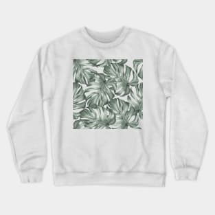 Monstera Pattern Crewneck Sweatshirt